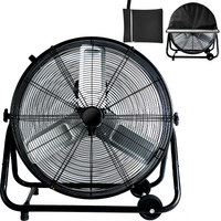 TMWINGS 24'' Industrial Fan, High Velocity Fan, 3-Speed, 8100 CFM Air Circulation – Black