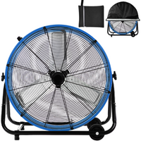 TMWINGS 24'' Industrial Fan, High Velocity Fan, 3-Speed, 8100 CFM Air Circulation – Blue