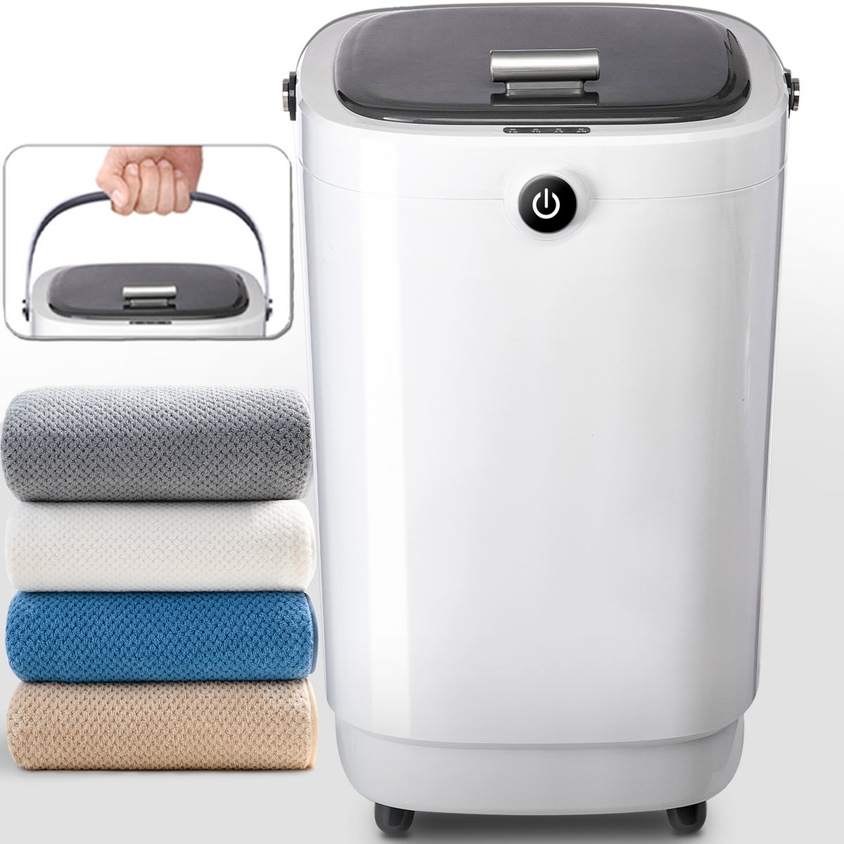 TMWINGS 22L Luxury Spa Towel Warmer Buckets with 4 Timing, Grey