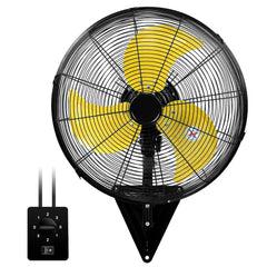 20 Inch Wall Mount Fan, Heavy Duty Oscillating Wall-Mounted Fan with 5500 CFM, High Velocity 3 Speed Fans Outdoor with Adjustable Tilting for Workshop, Garage, Patios, Commercial and Industrial