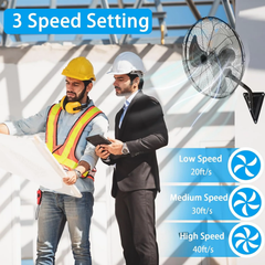 20 Inch Wall Mount Fan 3-Speed Industrial Fan High Velocity Fan,6000 CFM Outdoor Wall Fan for Commercial, Garage, Residential, Warehouse