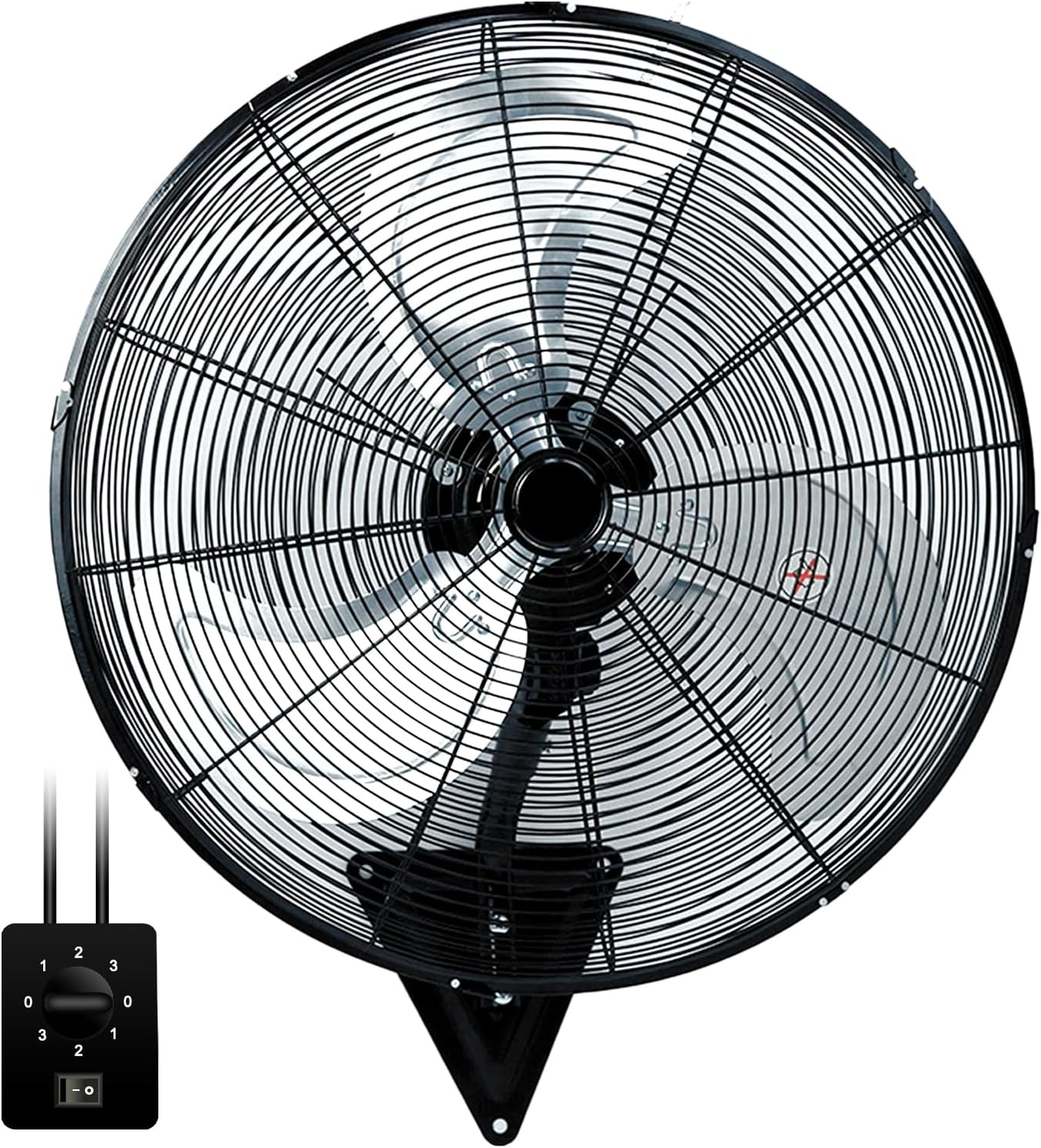 24 Inch Wall Mount Fan Oscillating Wall Fan High Velocity Heavy Duty 3-Speed Pro Metal Fans for Garage, Workhouse, Greenhouse, Farm, Shop, Industrial Use