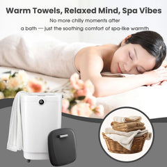TMWINGS 22L Luxury Spa Towel Warmer Buckets with 4 Timing, Grey