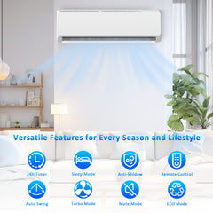 Split Air Conditioner & Heat Pump System, 18000 BTU, 230V
