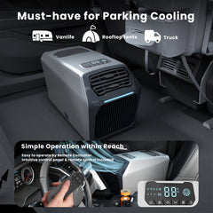 8000BTU Portable Air Conditioner,Portable Ac Unit with Heat,Cooling,Dry,Sleep & Fan Mode 5-In-1,Remote Control,24h Timer for Tent,Camping,Cars,Rvs