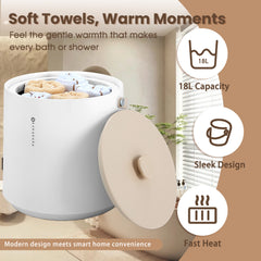 18L Towel Warmers for Bathroom with 15/30/45/60 Appointment & Timing,Portable Handle Spa Towel Warmers Ideal Gifts for Family & Friends, Yellow