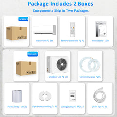 Split Air Conditioner & Heat Pump System, 12000 BTU, 115V