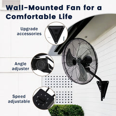 TMWINGS 20 Inch Wall Mount Fan Oscillating, High Velocity Industrial Wall Fans
