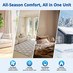 18000 BTU Mini Split Air Conditioner & Heater, 19 SEER2 230V Energy Efficient Ductless Wall-Mounted AC Unit Covers Up to 1050 Sq.Ft, Remote Control