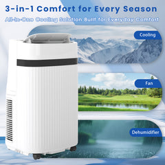 VAJIAZA 12000 BTU Portable Air Conditioner, Portable AC Unit up to 550 Sq.Ft, 4-in-1 Air Conditioner for Home with Sleep Modes, Remote Control