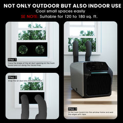 8000BTU Portable Air Conditioner,Portable Ac Unit with Heat,Cooling,Dry,Sleep & Fan Mode 5-In-1,Remote Control,24h Timer for Tent,Camping,Cars,Rvs