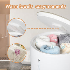 18L Towel Warmers for Bathroom with 15/30/45/60 Appointment & Timing,Portable Handle Spa Towel Warmers Ideal Gifts for Family & Friends, Yellow