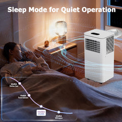 VAJIAZA 10000 BTU Portable Air Conditioner, Portable AC Unit up to 450 Sq.Ft, 4-in-1 Air Conditioner for Home with Sleep Modes, Remote Control