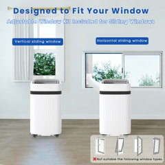 VAJIAZA 12000 BTU Portable Air Conditioner, Portable AC Unit up to 550 Sq.Ft, 4-in-1 Air Conditioner for Home with Sleep Modes, Remote Control