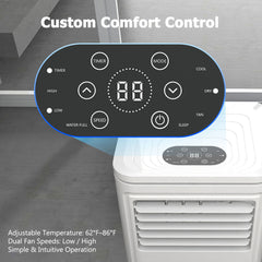 VAJIAZA 10000 BTU Portable Air Conditioner, Portable AC Unit up to 450 Sq.Ft, 4-in-1 Air Conditioner for Home with Sleep Modes, Remote Control