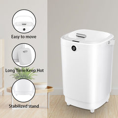 TMWINGS 22L Luxury Spa Towel Warmer Buckets with 4 Timing, White