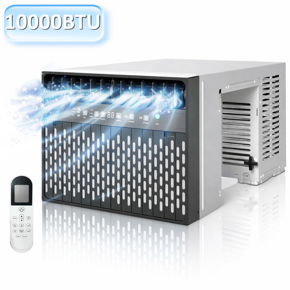 10000 BTU ASHRAE Window Air Conditioner with 6 Modes,U-Shaped Saddle Portable AC cooling up to 450 Sq.Ft. Washable Filter, Remote, Timer