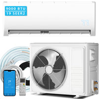9000 BTU Mini Split Air Conditioner & Heater, 19 SEER2 115V WIFI Enabled Ductless Wall-Mounted AC Unit Covers Up to 450 Sq.Ft, APP & Remote Control