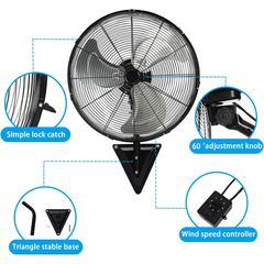 20 Inch Wall Mount Fan 3-Speed Industrial Fan High Velocity Fan,6000 CFM Outdoor Wall Fan for Commercial, Garage, Residential, Warehouse